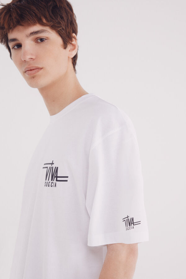 Springfield Long Live Sweden T-shirt white